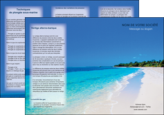 cree depliant 3 volets  6 pages  sejours plage mer sable blanc MLGI37604