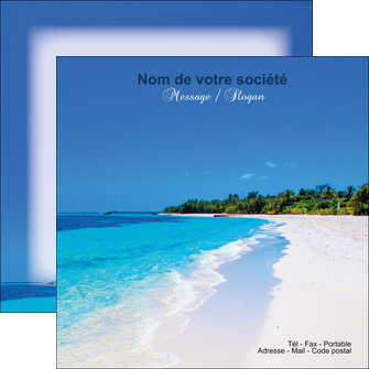 personnaliser maquette flyers sejours plage mer sable blanc MLGI37608