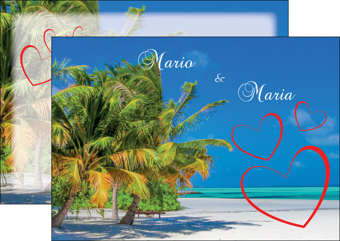 creation graphique en ligne flyers plage cocotier mer MLIG37748