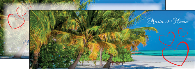 impression depliant 2 volets  4 pages  plage cocotier mer MLIG37750