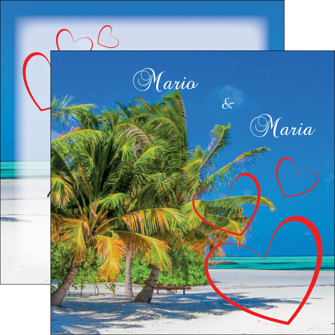 personnaliser modele de flyers plage cocotier mer MLIG37752