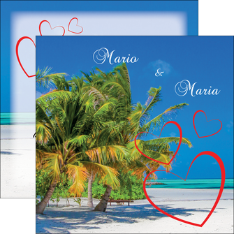 personnaliser modele de flyers plage cocotier mer MLIG37752