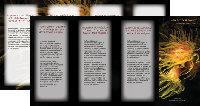 creer modele en ligne depliant 4 volets  8 pages  animal meduse fond de mer plongee MIDBE37778
