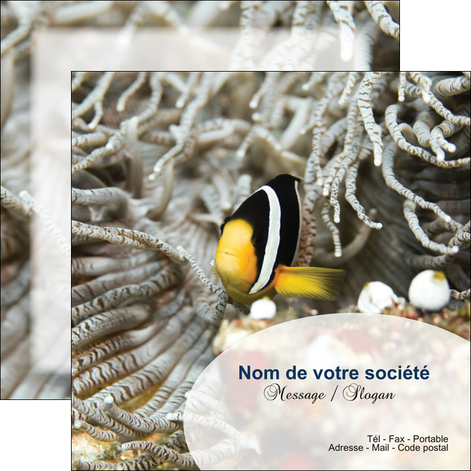 maquette en ligne a personnaliser flyers animal poisson plongee nature MIDBE37892