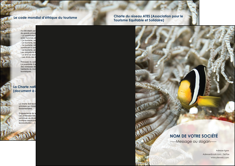 exemple depliant 2 volets  4 pages  animal poisson plongee nature MIDBE37904