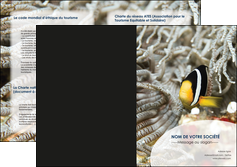 exemple depliant 2 volets  4 pages  animal poisson plongee nature MIDBE37904