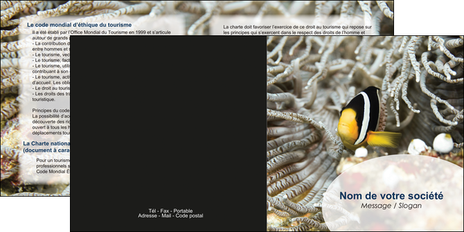 imprimerie depliant 2 volets  4 pages  animal poisson plongee nature MIDBE37908