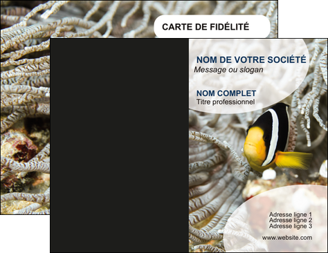 modele en ligne carte de visite animal poisson plongee nature MIDBE37910