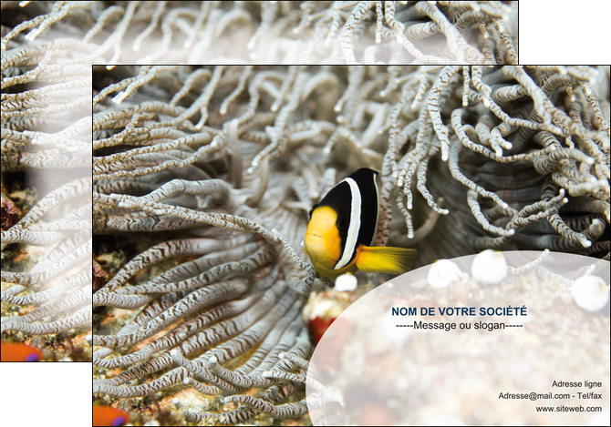 creer modele en ligne affiche animal poisson plongee nature MIDBE37926