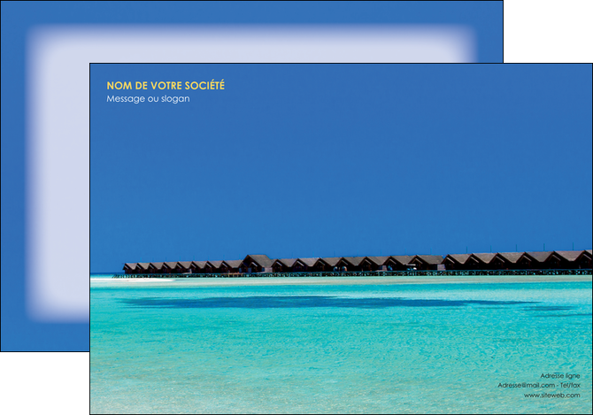 imprimerie affiche sejours plage bungalow mer MIDBE38038