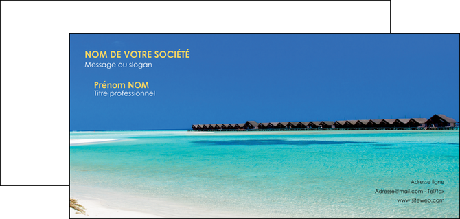 personnaliser modele de carte de correspondance sejours plage bungalow mer MIDBE38042