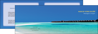 personnaliser maquette depliant 2 volets  4 pages  sejours plage bungalow mer MIDBE38046