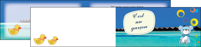 faire depliant 2 volets  4 pages  plage mer bungalow MLIG38056
