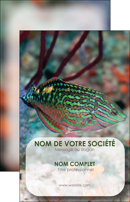 modele carte de visite plongee  poisson plongee nature MIDBE38150