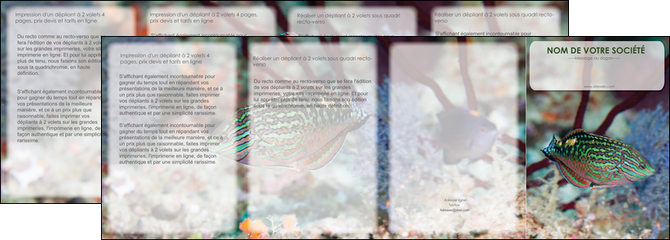 faire depliant 4 volets  8 pages  plongee  poisson plongee nature MIDBE38166
