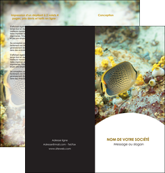 faire depliant 2 volets  4 pages  animal poisson plongee nature MIDBE38230