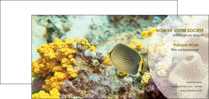 creation graphique en ligne carte de correspondance plongee  poisson plongee nature MIDBE38242