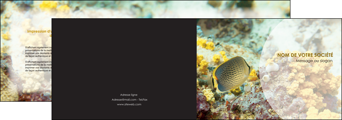 cree depliant 2 volets  4 pages  plongee  poisson plongee nature MIDBE38244