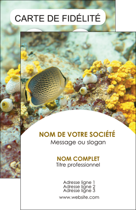 modele en ligne carte de visite animal poisson plongee nature MIDBE38252