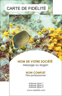 modele en ligne carte de visite animal poisson plongee nature MIDBE38252