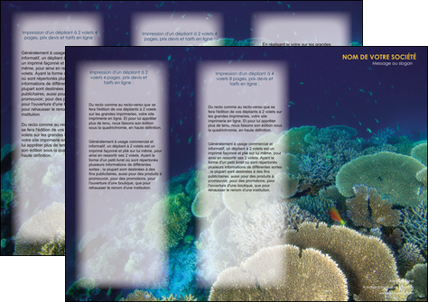 faire depliant 3 volets  6 pages  chasse et peche algues vertes poissons animal MIDBE38318