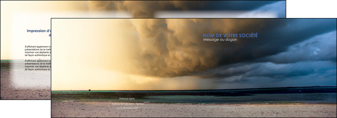 creation graphique en ligne depliant 2 volets  4 pages  tourisme  plage mer sable MIDBE38768
