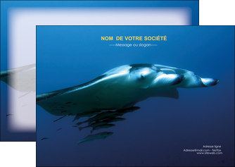 personnaliser modele de flyers animal poissons animal plongee MIDBE38784