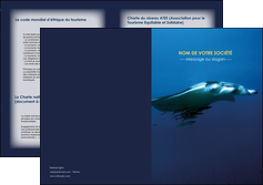 realiser depliant 2 volets  4 pages  animal poissons animal plongee MIDBE38792