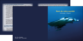 exemple depliant 2 volets  4 pages  animal poissons animal plongee MIDBE38796