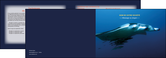 exemple depliant 2 volets  4 pages  animal poissons animal plongee MIDBE38806