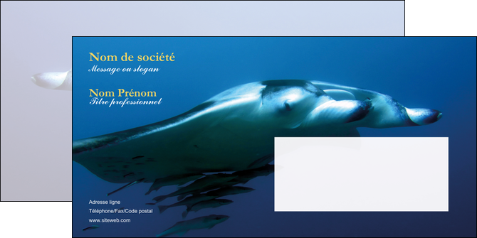 creation graphique en ligne enveloppe animal poissons animal plongee MIDBE38820