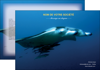 personnaliser modele de set de table animal poissons animal plongee MIDBE38822