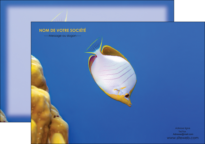 creer modele en ligne flyers poisson et crustace poissons mer ocean MIDLU38862