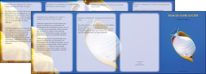 modele depliant 4 volets  8 pages  poisson et crustace poissons mer ocean MIDLU38878