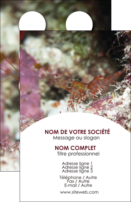 realiser carte de visite poisson et crustace crevette crustace animal MIDLU38996