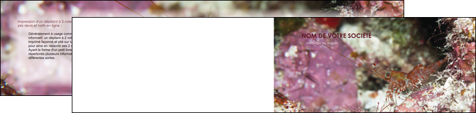 creer modele en ligne depliant 2 volets  4 pages  poisson et crustace crevette crustace animal MIDLU39000