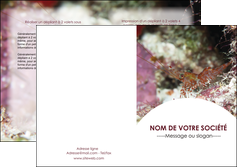 exemple depliant 2 volets  4 pages  poisson et crustace crevette crustace animal MIDLU39016