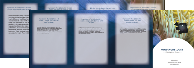 exemple depliant 4 volets  8 pages  animal poisson animal animaux MLIG39080