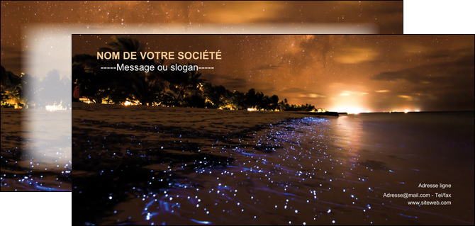 exemple flyers tourisme  plage bord de mer couche de soleil MIDBE39238