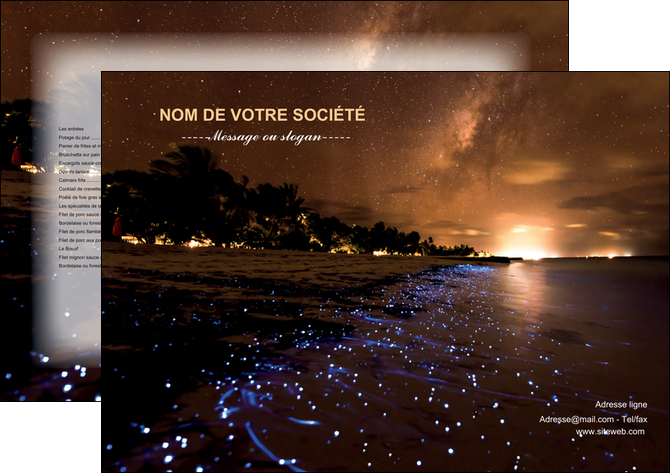 impression set de table tourisme  plage bord de mer couche de soleil MIDBE39250