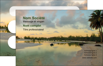 exemple carte de visite tourisme  plage bord de mer arbre MIDBE39296