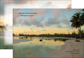 modele en ligne affiche tourisme  plage bord de mer arbre MIDBE39300