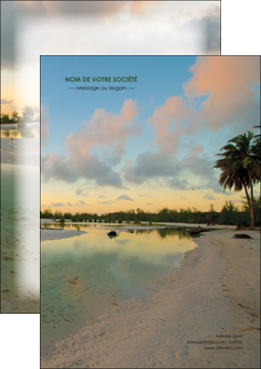modele flyers tourisme  plage bord de mer arbre MIDBE39320