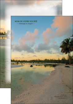 maquette en ligne a personnaliser affiche tourisme  plage bord de mer arbre MIDBE39328