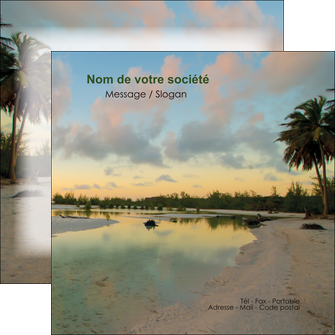 imprimer flyers tourisme  plage bord de mer arbre MIDBE39332