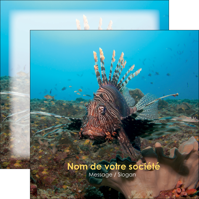creer modele en ligne flyers animal poissons animal bleu MIDLU39564