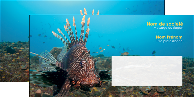 creer modele en ligne enveloppe animal poissons animal bleu MIDLU39576