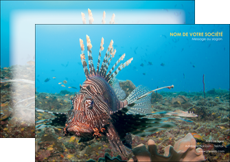 personnaliser maquette affiche animal poissons animal bleu MIDLU39580