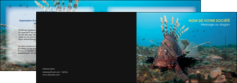 creation graphique en ligne depliant 2 volets  4 pages  animal poissons animal bleu MIDLU39584