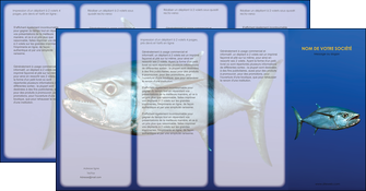 faire depliant 4 volets  8 pages  animal poissons animal bleu MLIG39602